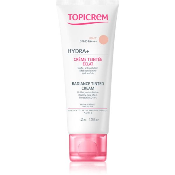 Topicrem Topicrem UH FACE HYDRA+ Radiance Tinted Cream tonirajuća hidratantna krema SPF 40 nijansa Light 40 ml
