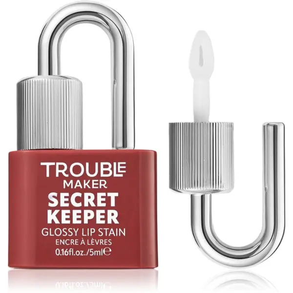 Trouble Maker Trouble Maker Secret Keeper Lip Gloss Stain boja za usne za dugotrajni efekt nijansa Just Us Rose Mauve 5 ml