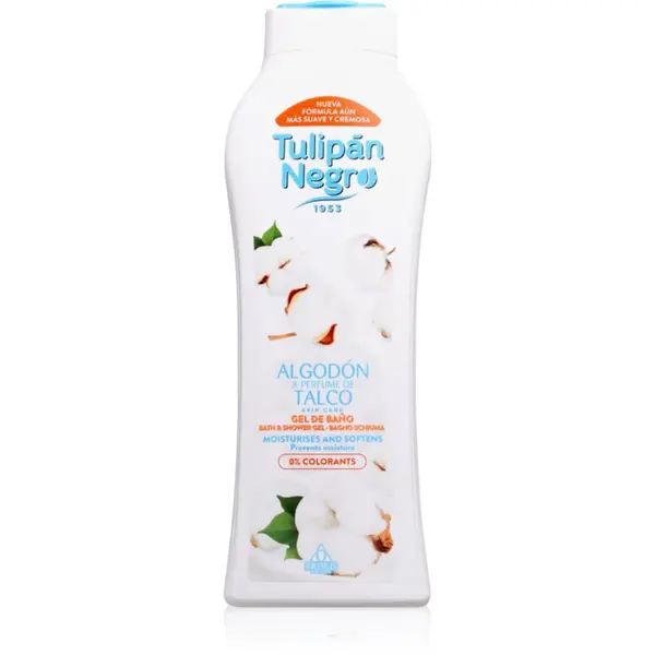 Tulipán Negro Tulipán Negro Algodon Y Talco gel za tuširanje 650 ml