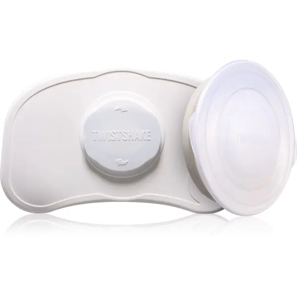 Twistshake Twistshake Click-mat Mini + Plate podloga s tanjurom White 2 kom