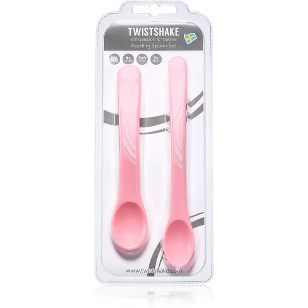 Twistshake Twistshake Feeding Spoon Set žličica 4+m Pastel Pink 2 kom