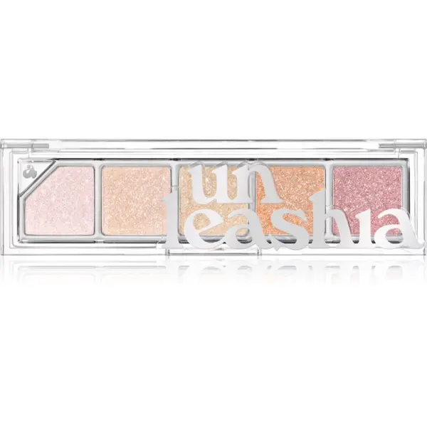 Unleashia Unleashia Mood Shower Face Palette paleta sjenila za oči i highlightera s bisernim sjajem nijansa NO.100 Ballerina 1 kom