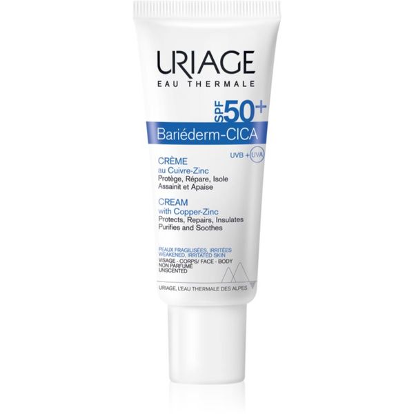 Uriage Uriage Bariéderm Cica-Cream with Copper-Zinc SPF 50+ krema za oporavak s bakrom i cinkom SPF 50+ 40 ml
