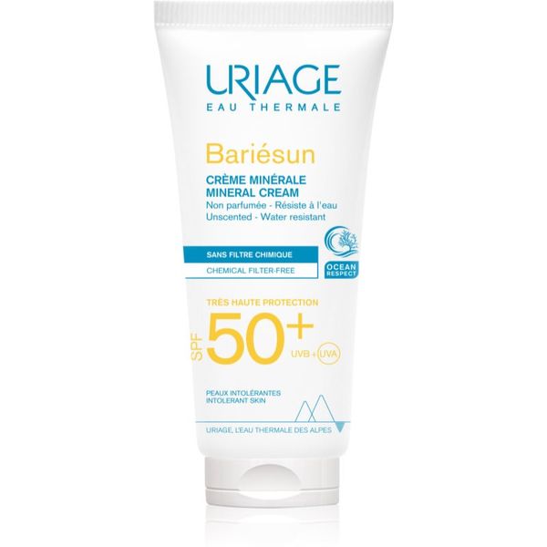 Uriage Uriage Bariésun Mineral Cream SPF 50+ mineralna zaštitna krema za lice i tijelo SPF 50+ vodootporni 100 ml