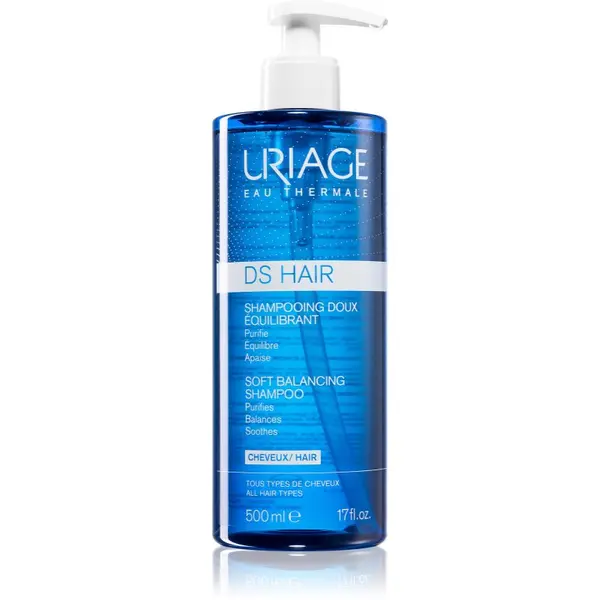 Uriage Uriage DS HAIR Soft Balancing Shampoo šampon za čišćenje za osjetljivo vlasište 500 ml