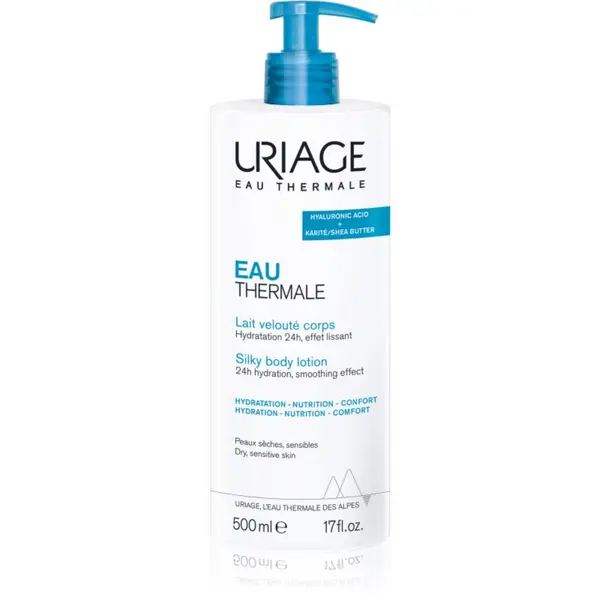 Uriage Uriage Eau Thermale Silky Body Lotion svilenkasto mlijeko za tijelo za suhu i osjetljivu kožu 500 ml