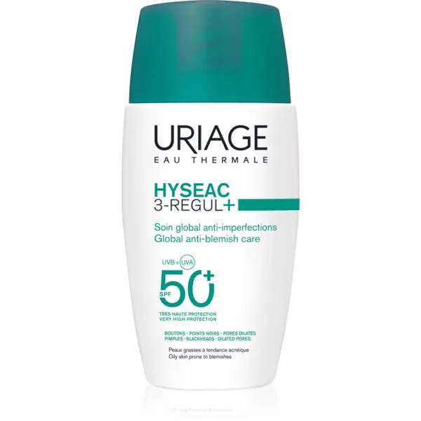Uriage Uriage Hyseac 3-Regul+ Global Anti-Blemish Care SPF50+ dnevna krema za masnu kožu lica SPF 50+ 50 ml