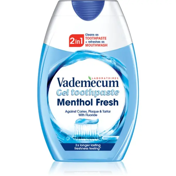 Vademecum Vademecum 2 in1 Menthol Fresh pasta za zube i vodica za ispiranje 2 u 1 75 ml