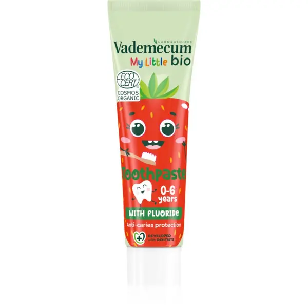 Vademecum Vademecum BIO My Little Strawberry zubna pasta za djecu s fluoridem jagoda 50 ml