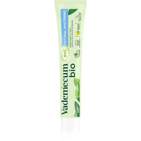 Vademecum Vademecum BIO Natural Whitening biljna pasta za zube s izbjeljivajućim učinkom 75 ml