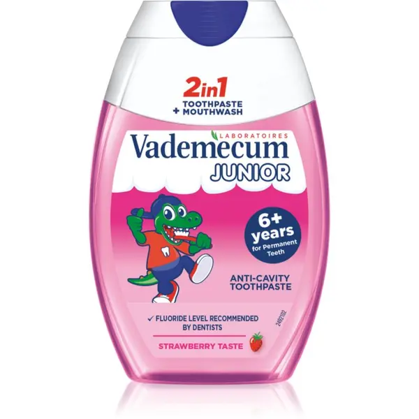Vademecum Vademecum Junior 2 in 1 pasta za zube i vodica za ispiranje 2 u 1 za djecu 6+ godina 75 ml