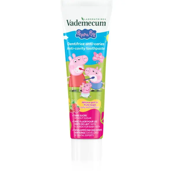 Vademecum Vademecum Peppa Pig Red Fruit zubna pasta za djecu 6 mjeseci - 6 godina 50 ml