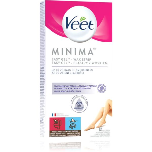 Veet Veet Minima Hypoallergenic traka za depilaciju s voskom za stopala 12 kom