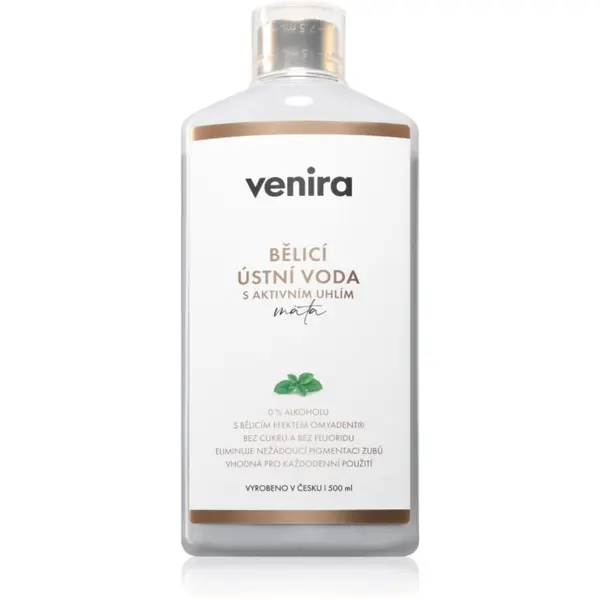 Venira Venira Whitening Mouthwash with Active Charcoal vodica za usta s aktivnim ugljenom i učinkom izbjeljivanja 500 ml