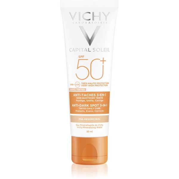Vichy Vichy Capital Soleil tonirana njega protiv pigmentacijskih mrlja 3 u 1 SPF 50+ Tinted 50 ml