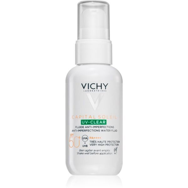 Vichy Vichy Capital Soleil UV- Clear njega protiv bora za masno lice sklono aknama SPF 50+ 40 ml