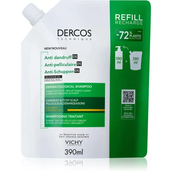 Vichy Vichy Dercos Anti-Dandruff šampon protiv peruti za suhu kosu 390 ml