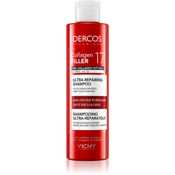 Vichy Vichy Dercos Collagen Filler 17 šampon za dubinsku regeneraciju protiv pucanja kose 200 ml