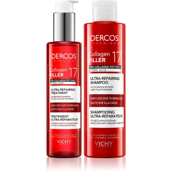 Vichy Vichy Dercos Collagen Filler 17 set za tanku kosu sklonu opadanju
