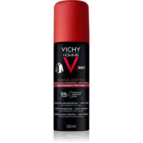 Vichy Vichy Homme Clinical Control dezodorans u spreju protiv pretjeranog znojenja 125 ml