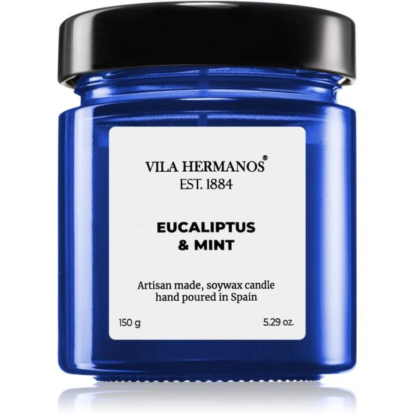 Vila Hermanos Vila Hermanos Apothecary Cobalt Blue Eucalyptus & Mint mirisna svijeća 150 g