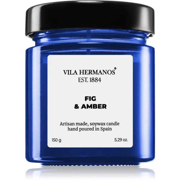 Vila Hermanos Vila Hermanos Apothecary Cobalt Blue Fig & Amber mirisna svijeća 150 g