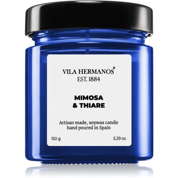 Vila Hermanos Vila Hermanos Apothecary Cobalt Blue Mimosa & Thiare mirisna svijeća 150 g