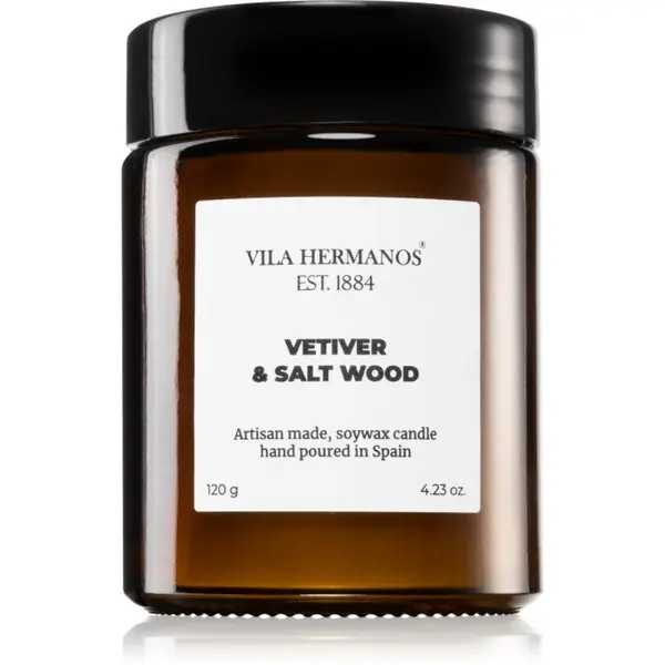 Vila Hermanos Vila Hermanos Apothecary Vetiver & Salt Wood mirisna svijeća 120 g