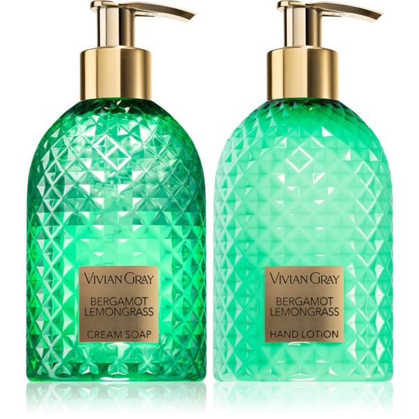Vivian Gray Vivian Gray Gemstone Bergamot & Lemongras poklon set za ruke 2x300 ml