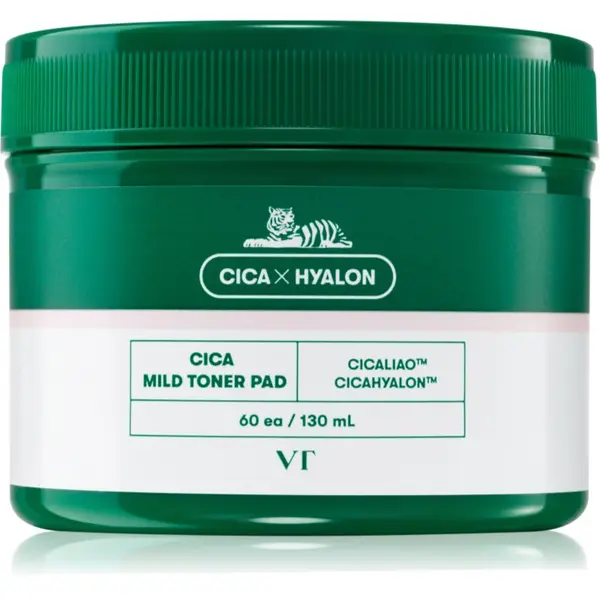 VT Cosmetics VT Cosmetics Cica Mild Toner Pad blazinice za piling lica s umirujućim djelovanjem 60 kom