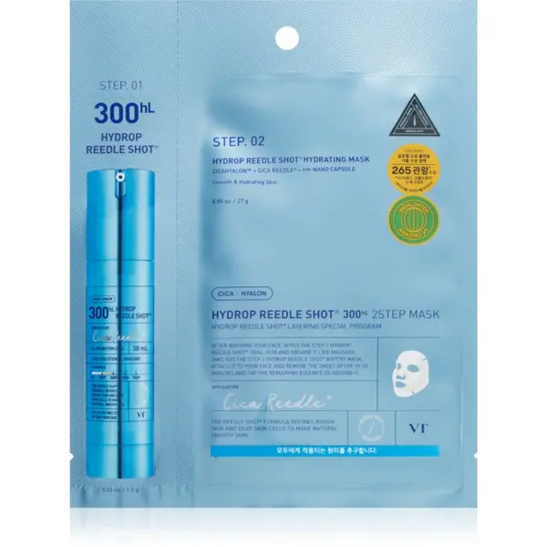 VT Cosmetics VT Cosmetics Hydrop Reedle Shot 300hL intenzivna hidratantna maska za dvofaznu njegu lica 28.5 g