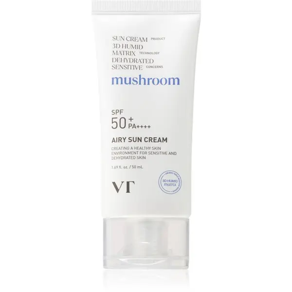 VT Cosmetics VT Cosmetics Mushroom Airy Sun Cream zaštitna krema za lice s hidratantnim učinkom SPF 50+ 50 ml