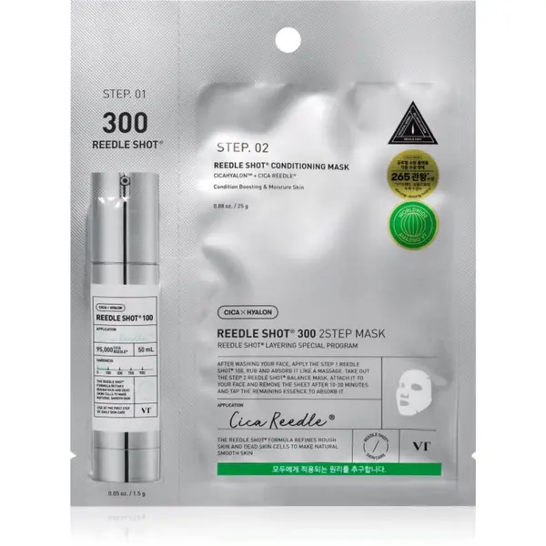 VT Cosmetics VT Cosmetics Reedle Shot 300 2-Step Mask intenzivna maska za obnavljanje za dvofaznu njegu lica 26.5 g