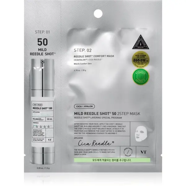 VT Cosmetics VT Cosmetics Reedle Shot 50 2-Step Mask intenzivna maska za obnavljanje za dvofaznu njegu lica 26.5 g