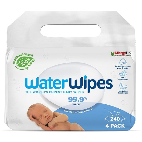 Water Wipes Water Wipes Baby Wipes 4 Pack dječje nježne vlažne maramice 4x60 kom