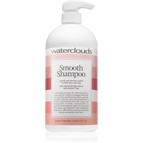 Waterclouds Waterclouds Smooth Shampoo šampon za zaglađivanje vlasi za neposlušnu i anti-frizz kosu 1000 ml