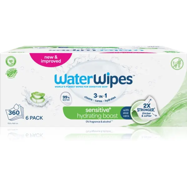 WaterWipes WaterWipes Hydrating Clean osvježavajuće vlažne maramice 6x60 kom