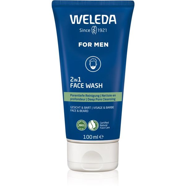 Weleda Weleda For Men 2v1 gel za čišćenje za lice i bradu 100 ml