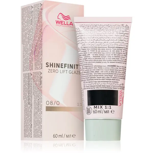 Wella Professionals Wella Professionals Shinefinity Zero Lift Glaze polutrajna boja za kosu nijansa 08/0 - Natural Latte 60 ml
