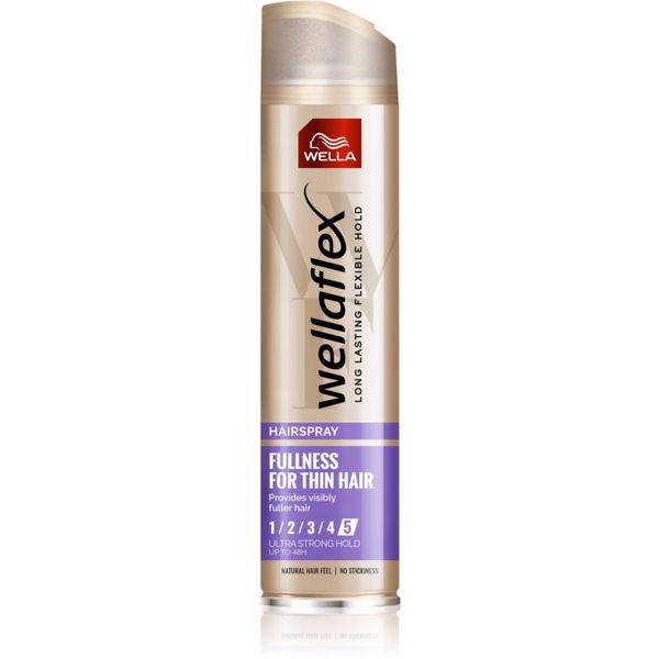 Wella Wella Wellaflex Fullness For Thin Hair lak za kosu za ekstra jako učvršćivanje za fleksibilnost i volumen 250 ml