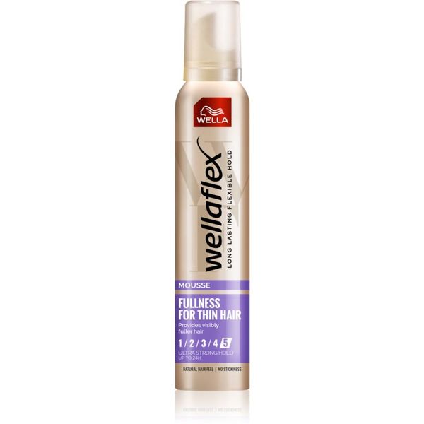 Wella Wella Wellaflex Fullness For Thin Hair pjena za kosu s dodatno pojačanim učvršćivanjem za nježnu kosu 200 ml