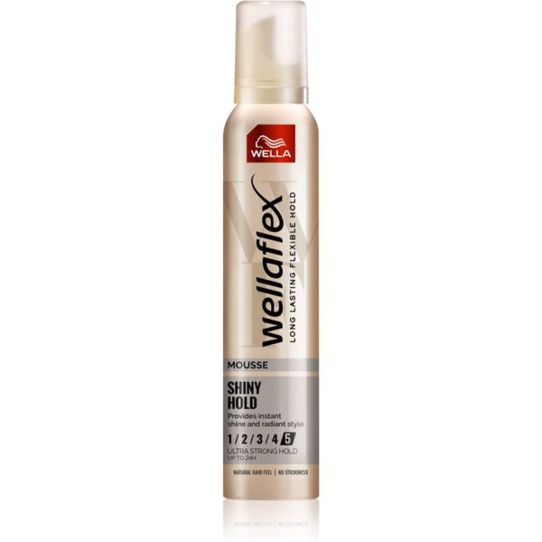 Wella Wella Wellaflex Shiny Hold pjena za kosu za sjaj 200 ml