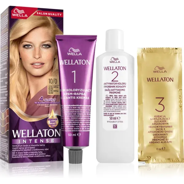 Wella Wella Wellaton Intense trajna boja za kosu s arganovim uljem nijansa 10/0 Lightest Blonde 1 kom