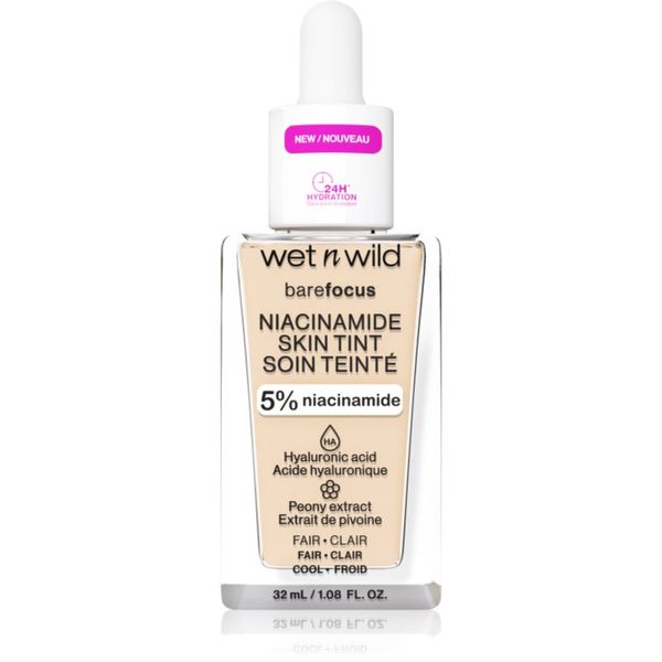 Wet n Wild Wet n Wild Bare Focus Niacinamide Skin Tint blagi hidratantni make-up nijansa Fair 32 ml