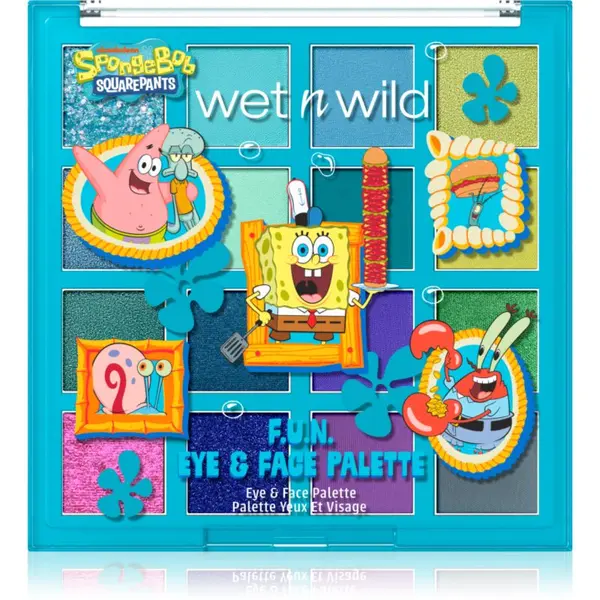 Wet n Wild Wet n Wild SpongeBob SquarePants F.U.N. Eye & Face Palette paleta sjenila za oči 15 g