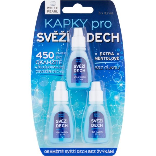 White Pearl White Pearl Dental Care kapi za svježi dah 3 x 3.7 ml