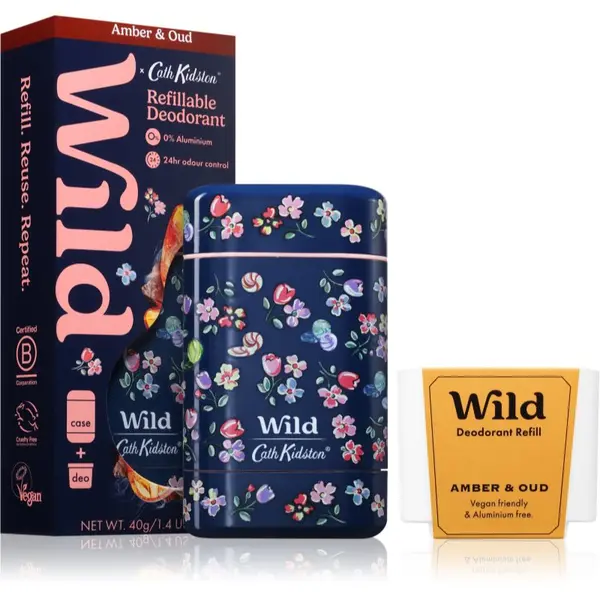 Wild Wild Amber & Oud Marble Ditsy Case čvrsti dezodorans s etuijem 40 g