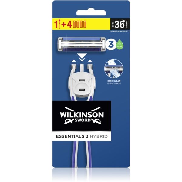 Wilkinson Sword Wilkinson Sword Essentials 3 Hybrid brijač + zamjenske glave 1 kom