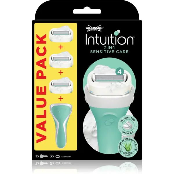 Wilkinson Sword Wilkinson Sword Intuition 2in1 Soap & Shave Sensitive brijač + zamjenske glave 3 kom