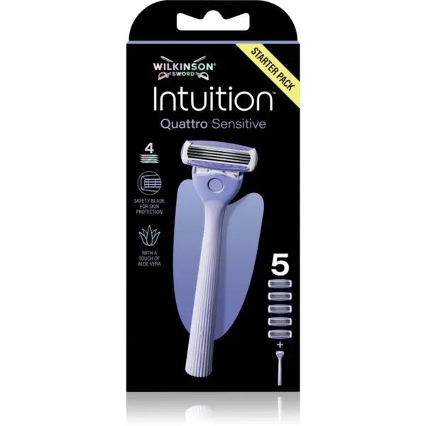 Wilkinson Sword Wilkinson Sword Intuition Quattro Sensitive brijač + zamjenske britvice 8 kom